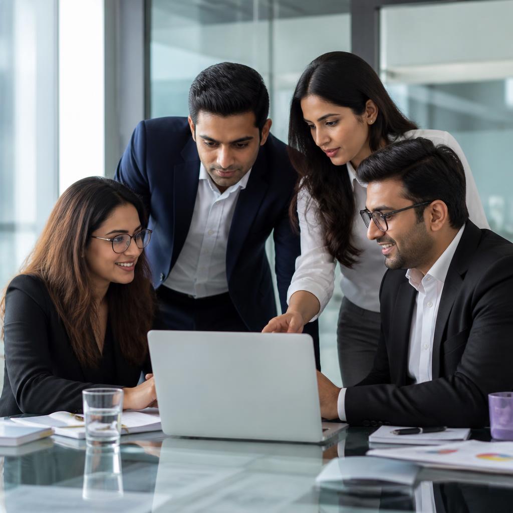 Bluman professional team collaborating on a client engagement