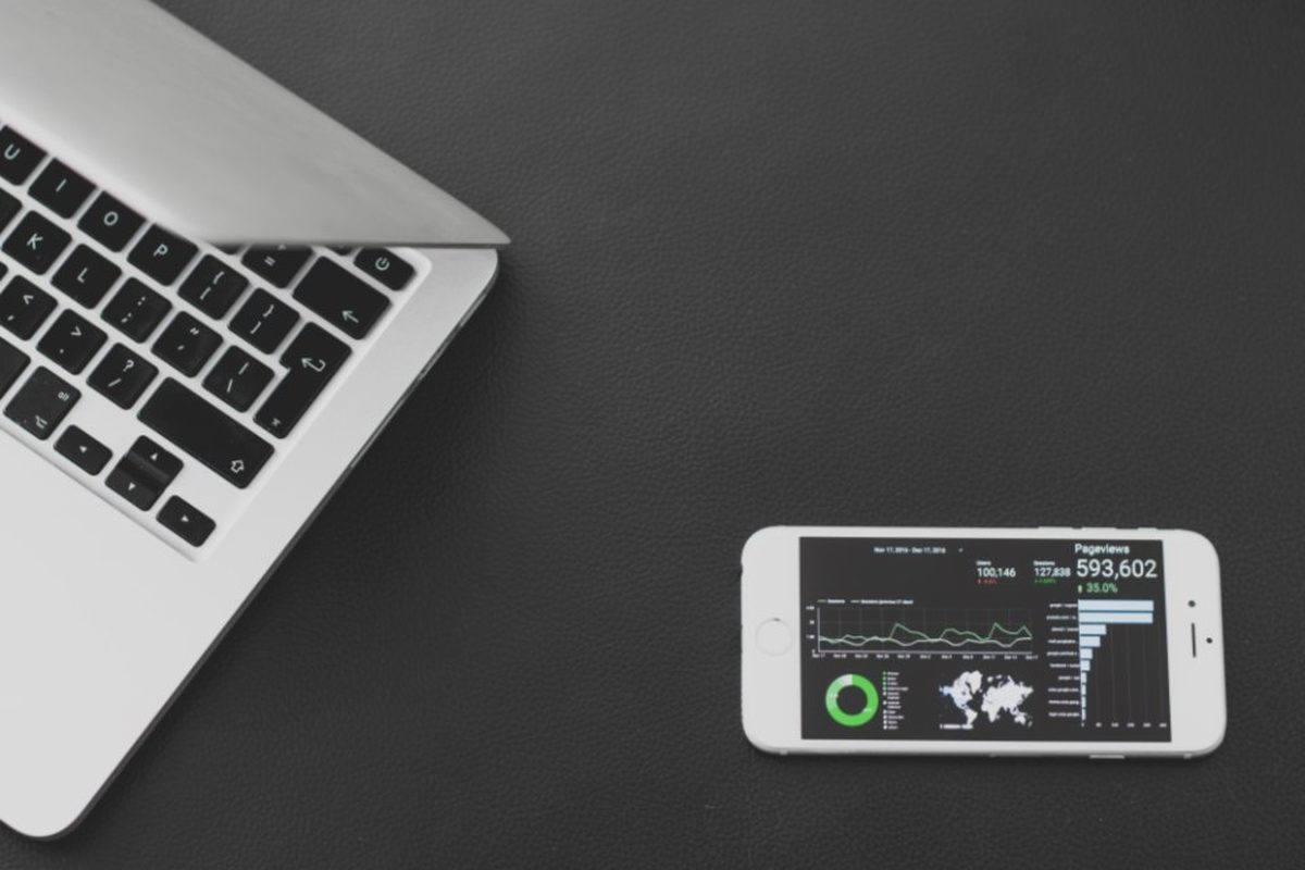 Live market and trading data on a mobile screen