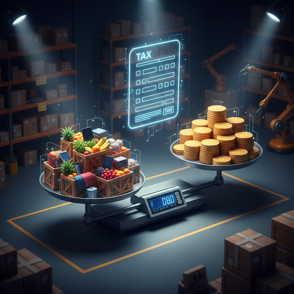 Visual metaphor for TDS deduction on goods purchases above Rs 50 lakh, highlighting compliance complexity.